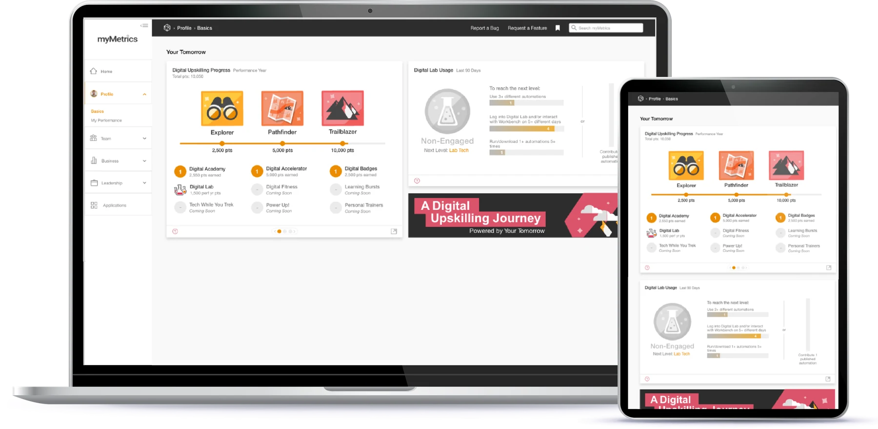 PwC myMetrics: learning badges in context