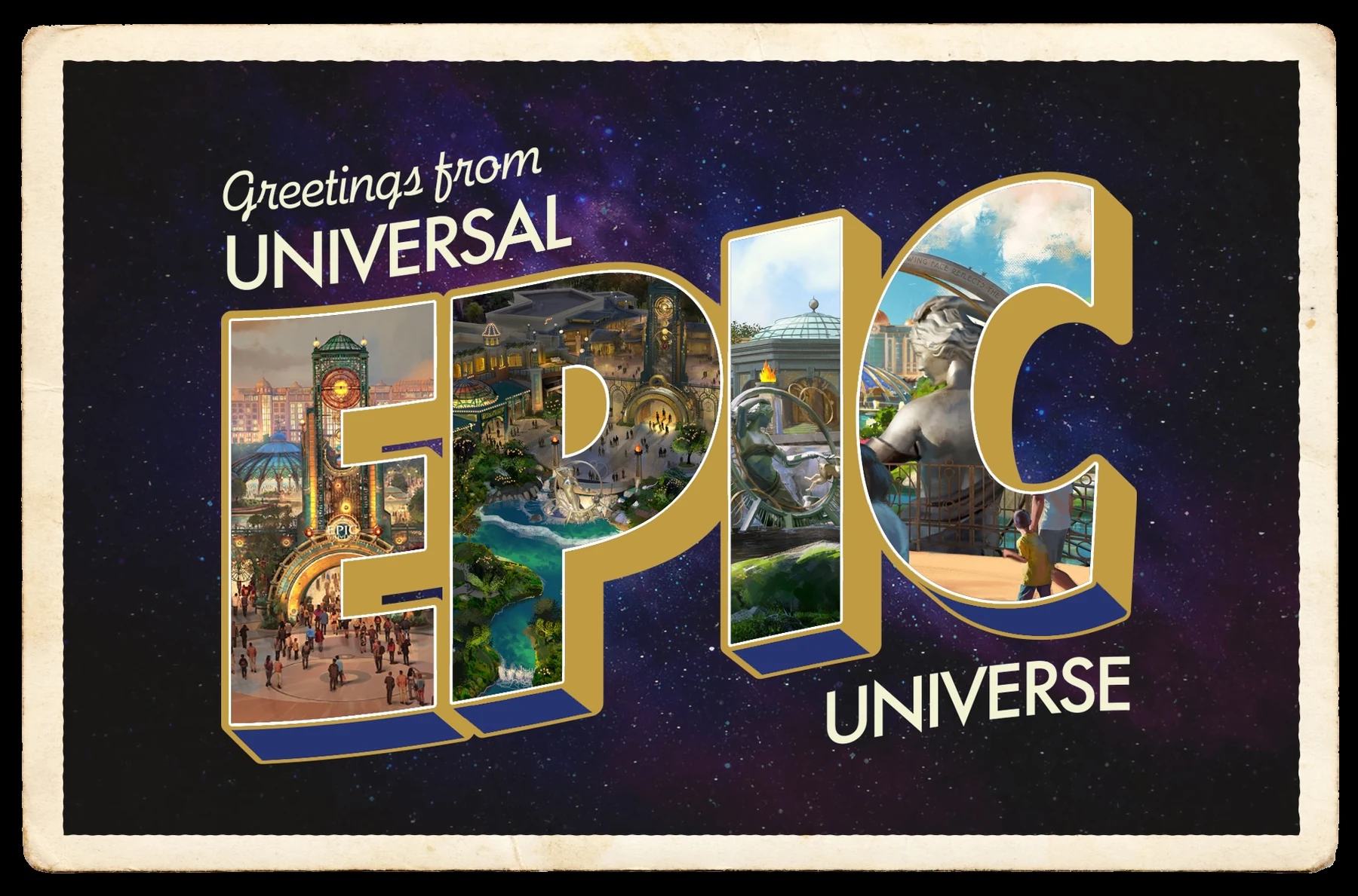 Epic Universe: digital postcard for the Grand Opening celebration
